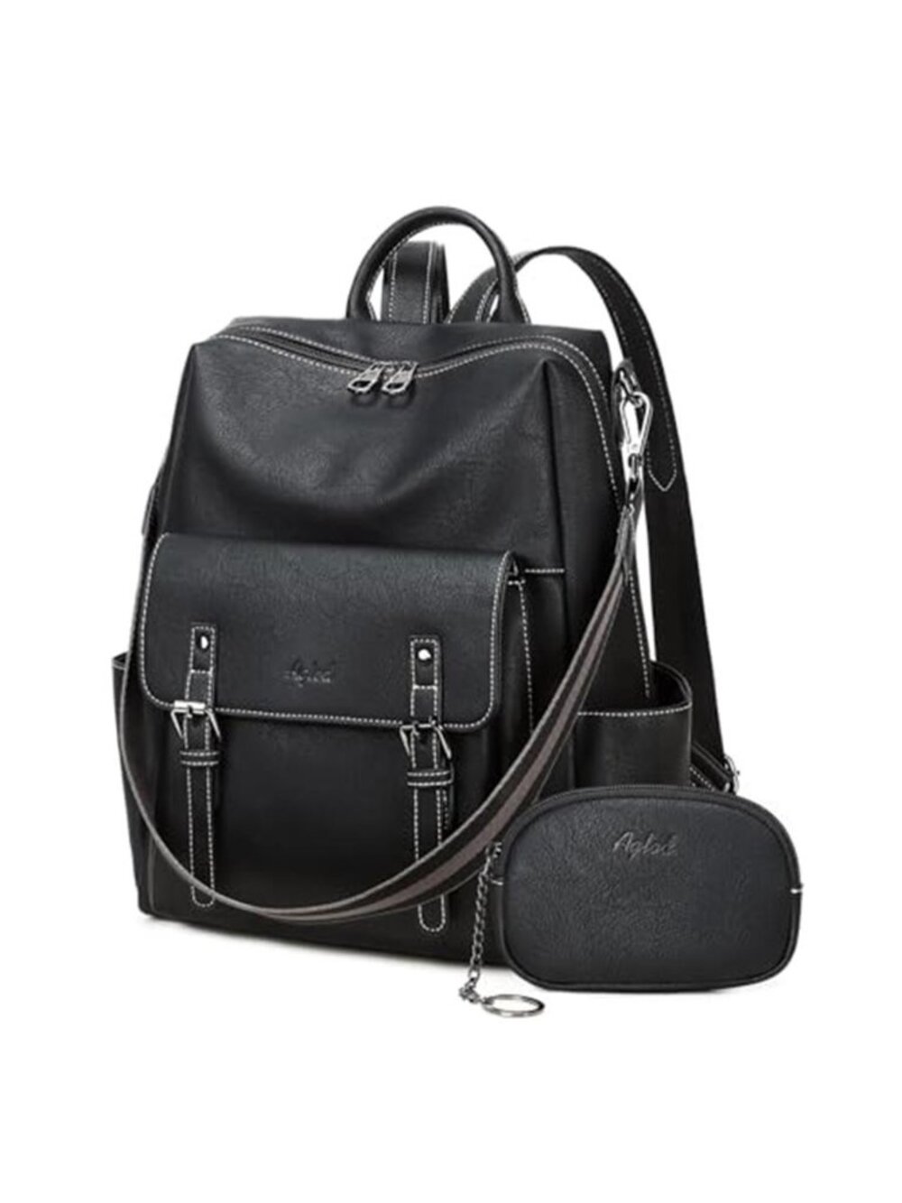 Womens Vegan Leather Backpack Purse Convertible Shoulder Bag Laptop Travel Bag